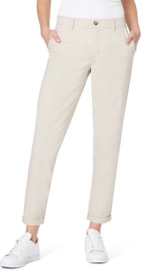 Women's Mid-Rise Relaxed Straight Leg Chino Pants - A New Day Beige 16