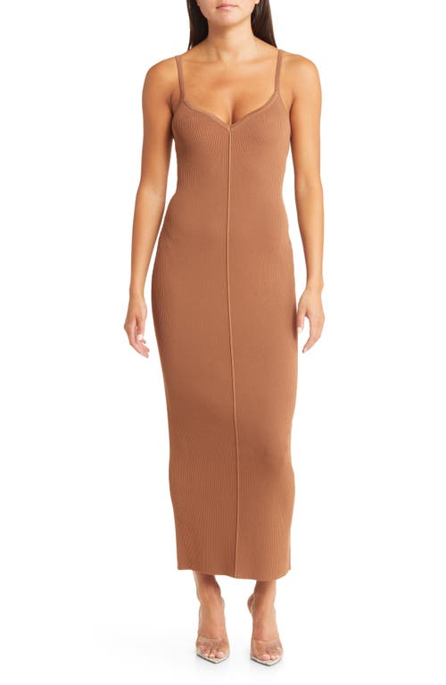 Sophie Rue Lucie Rib Dress in Brown at Nordstrom, Size X-Small