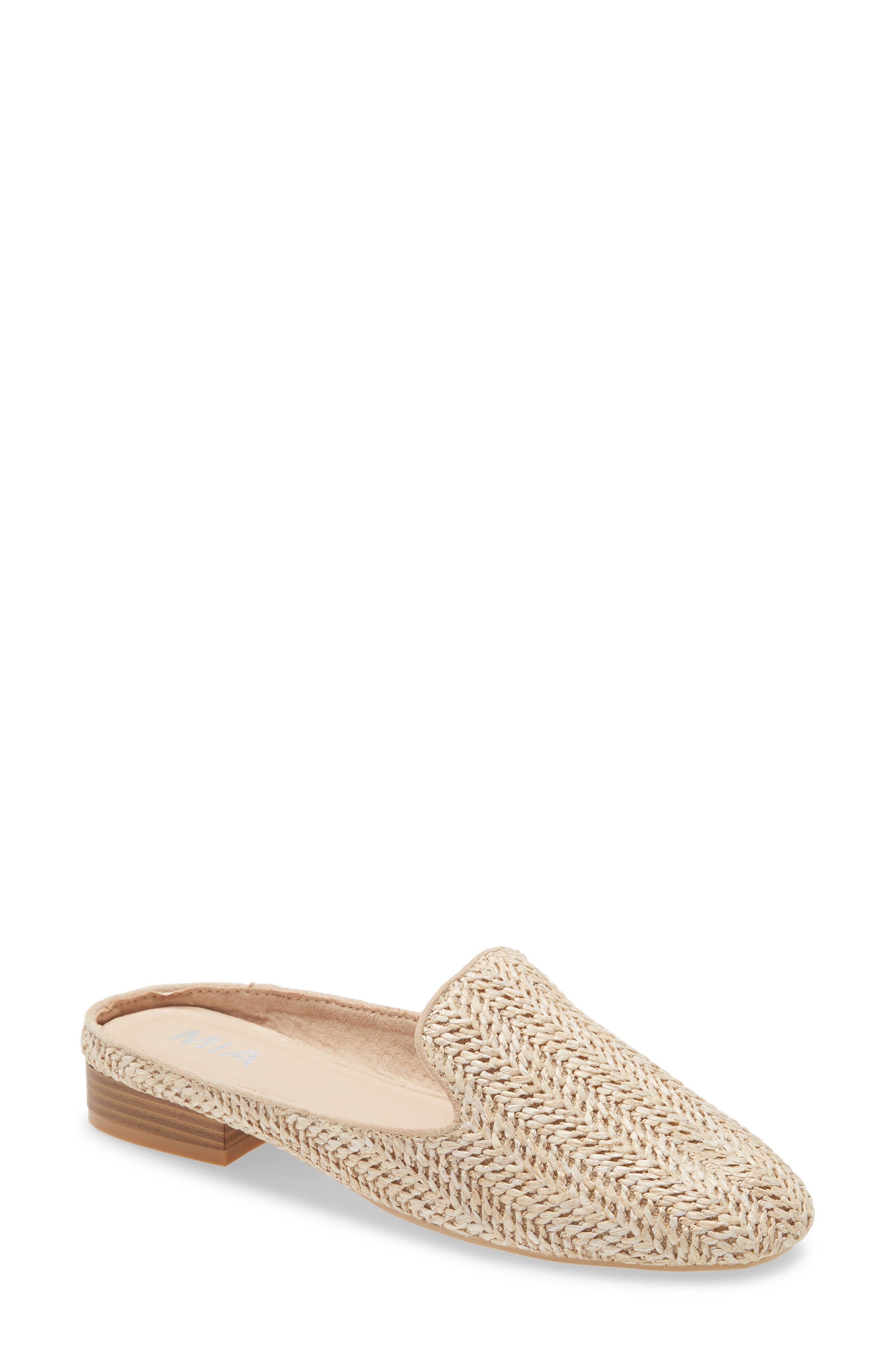 mia woven mules