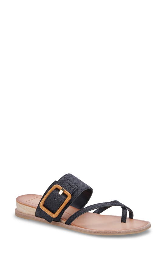 Dolce Vita Perris Sandal In Black Embossed