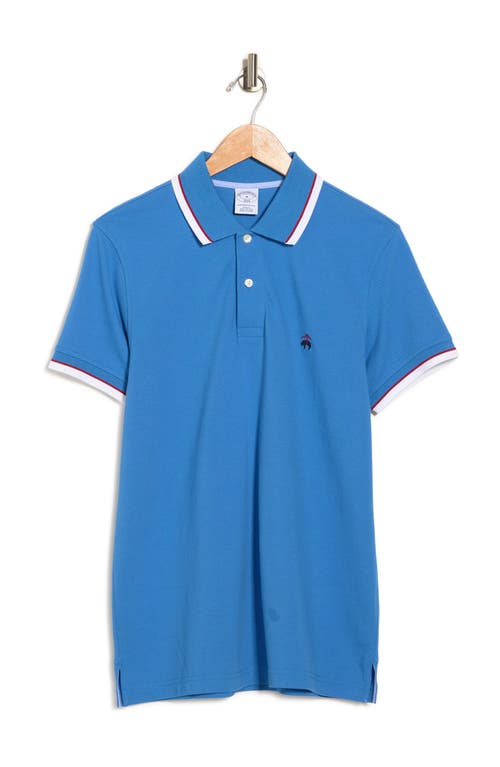 Shop Brooks Brothers Short Sleeve Polo In Light/pastel Blue