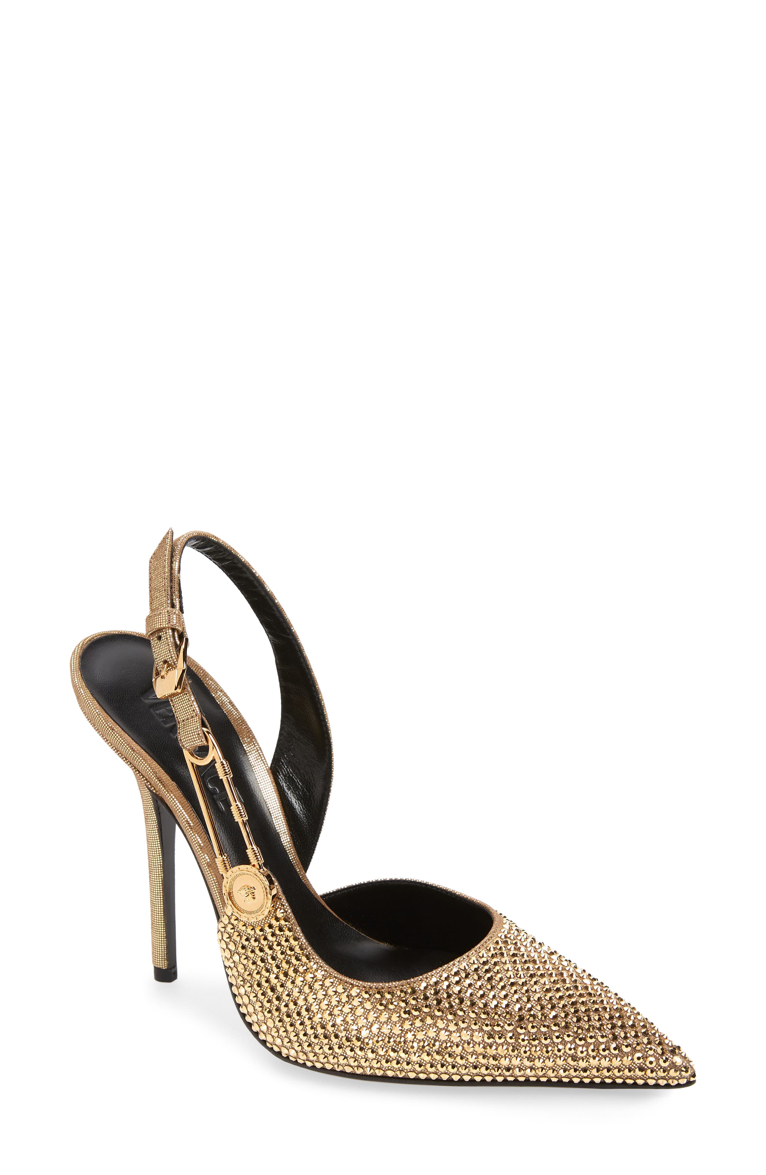 Herlipto Medallion Slingback Pumps 37-