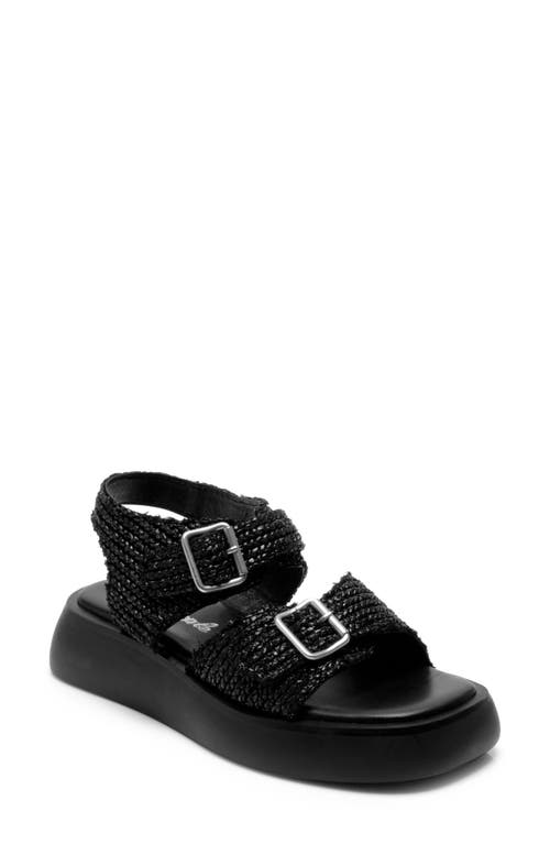 Mandi Quarter Strap Sandal in Black