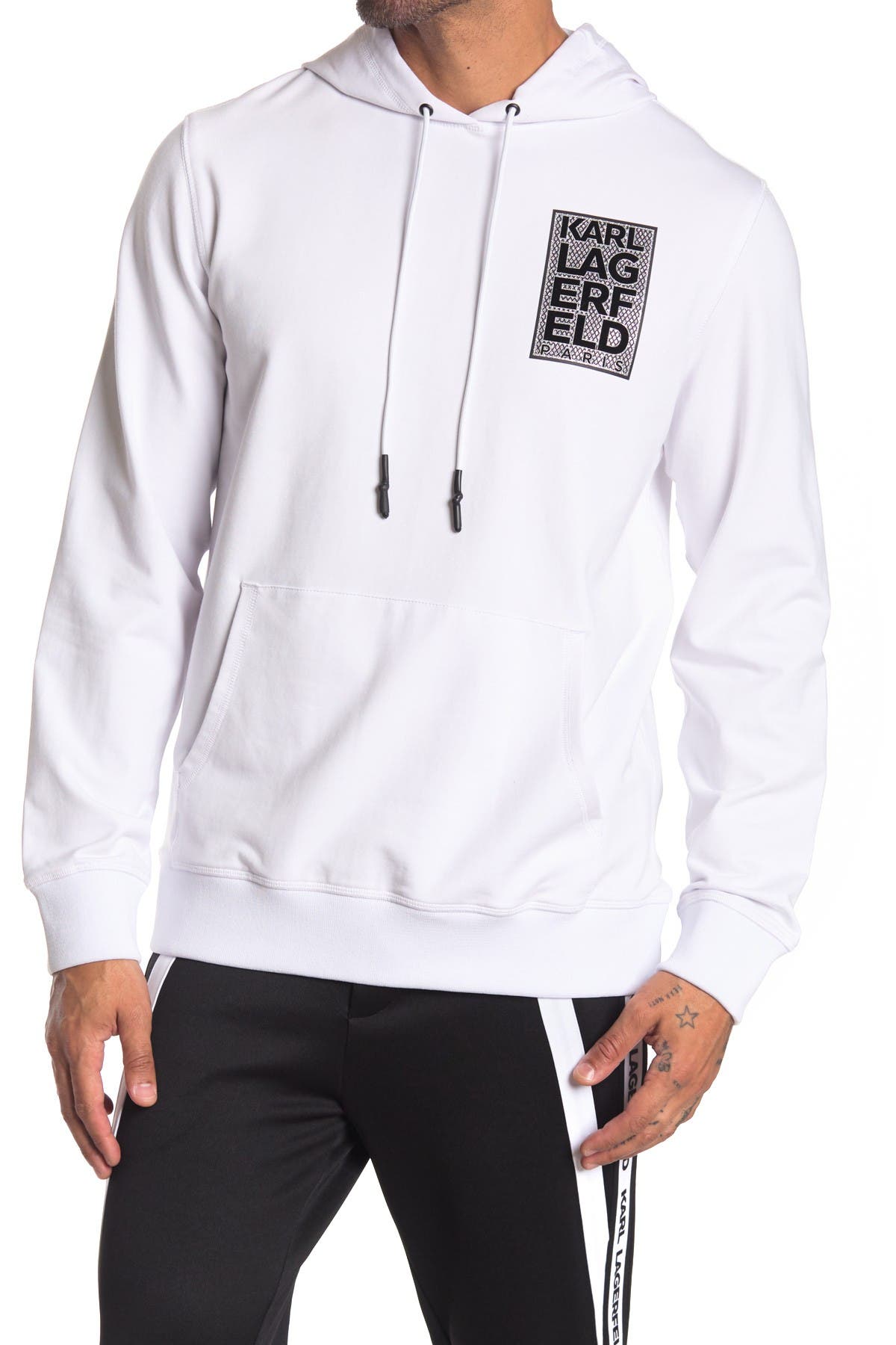 karl lagerfeld logo hoodie