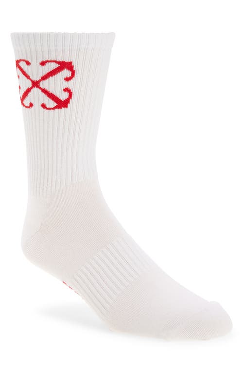 Shop Off-white Arrow Crew Socks In White - High Ris