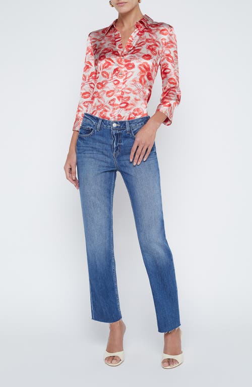 Shop L Agence L'agence Milana Stovepipe Straight Leg Jeans In Brentwood