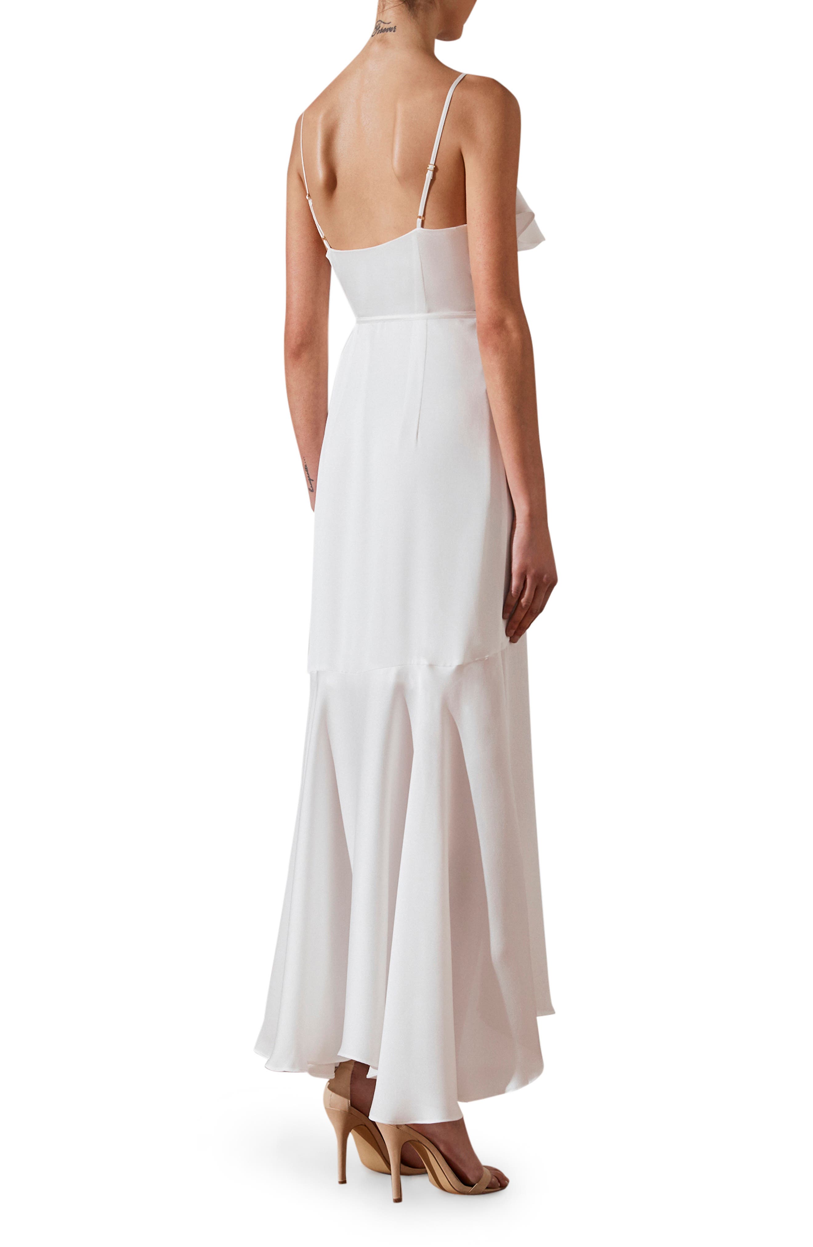 shona joy luxe ruffle wrap dress