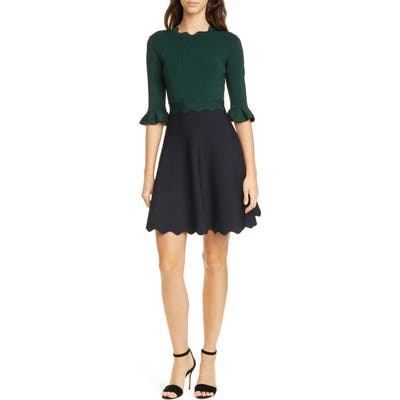 Ted Baker London Lauron Fit & Flare Sweater Dress