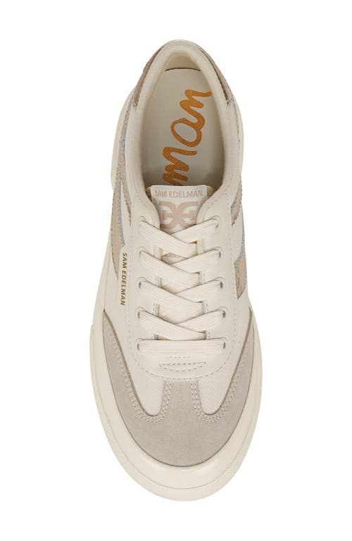 Shop Sam Edelman Simone Platform Sneaker In Ivory/lily White/gold Leaf