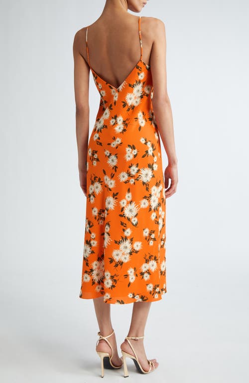 EMILIA WICKSTEAD EMILIA WICKSTEAD AMARIS DAHLIA PRINT CREPE MIDI DRESS 