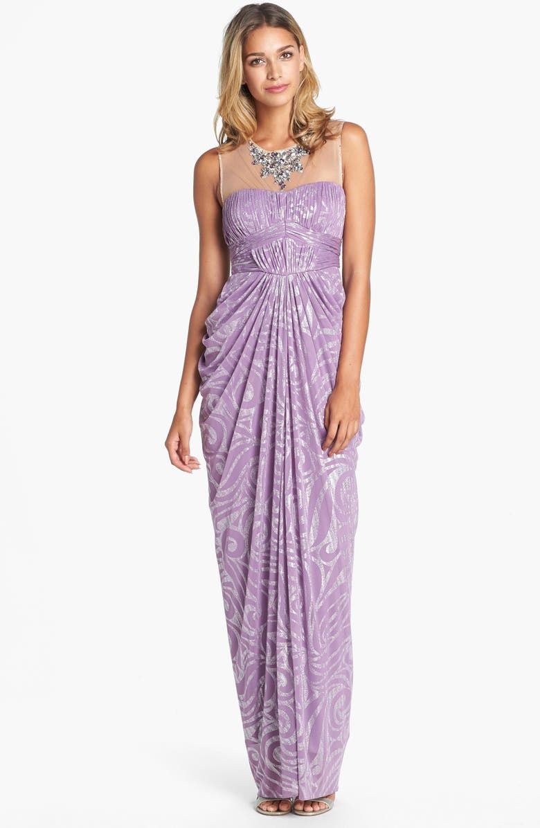 Adrianna papell metallic textured gown Clearance
