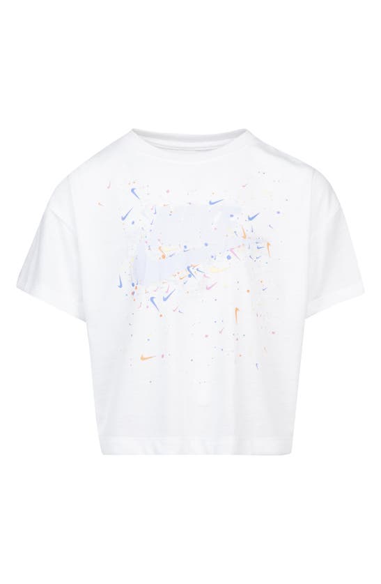 Nike Kids' Swoosh Boxy T-shirt In White