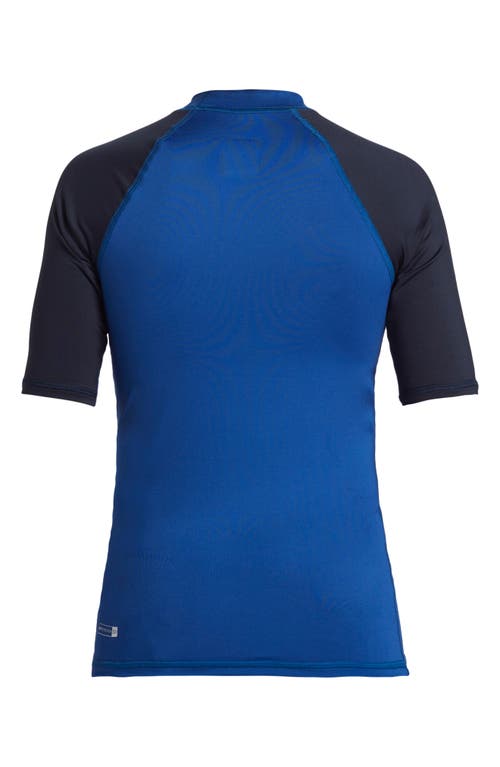 Shop Quiksilver Kids' Everyday Short Sleeve Rashguard In Blue/black