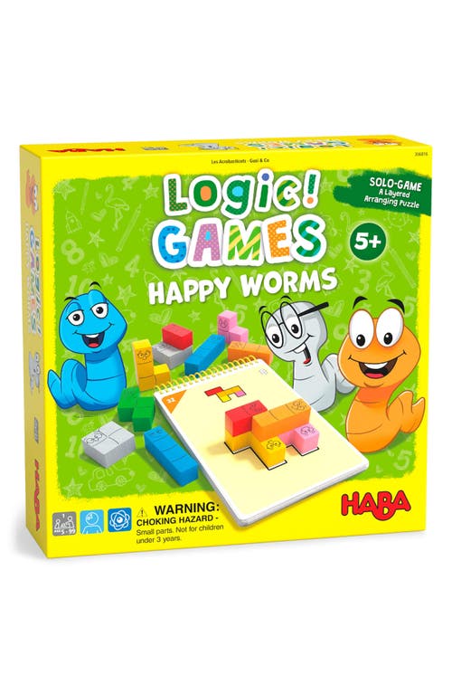 HABA Logic GAMES Happy Worms Game in Green Multi at Nordstrom