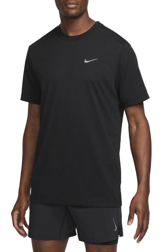 Nike Dri-fit Yoga T-shirt In Black