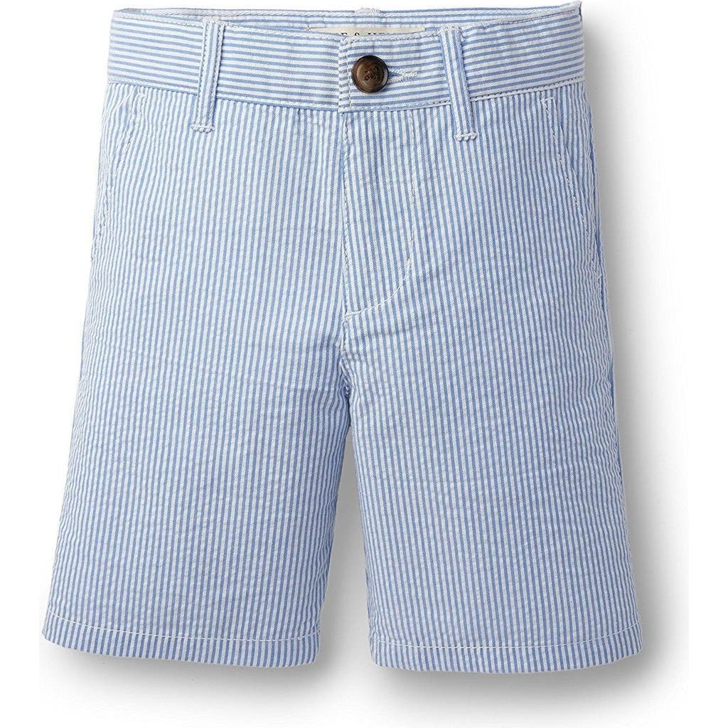 Hope & Henry Boys' Organic Cotton Seersucker Short, Kids In Blue Seersucker