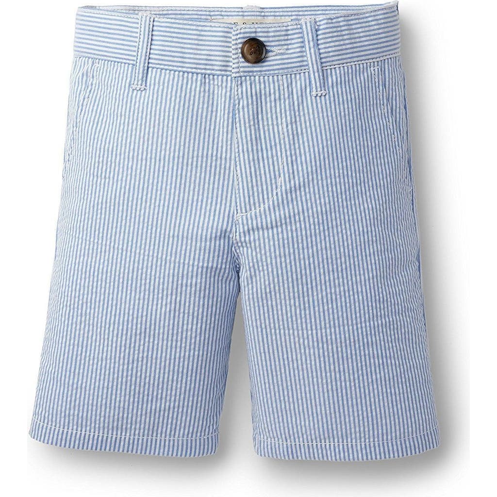 Hope & Henry Boys' Organic Cotton Seersucker Short, Kids In Blue Seersucker