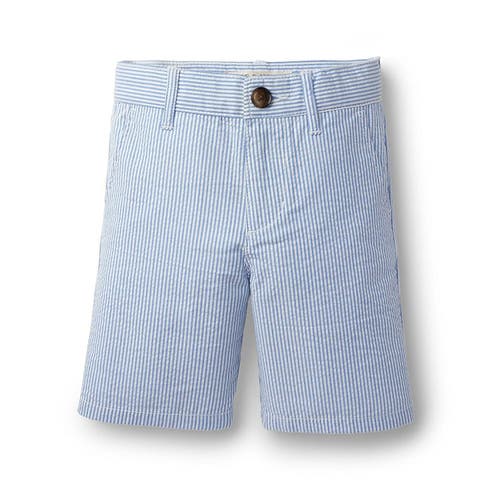 Hope & Henry Boys' Organic Cotton Seersucker Short, Kids In Blue Seersucker