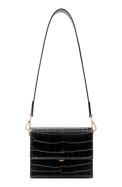 Leather Quilted Woven Flap Over Crossbody - Yahoo Shopping