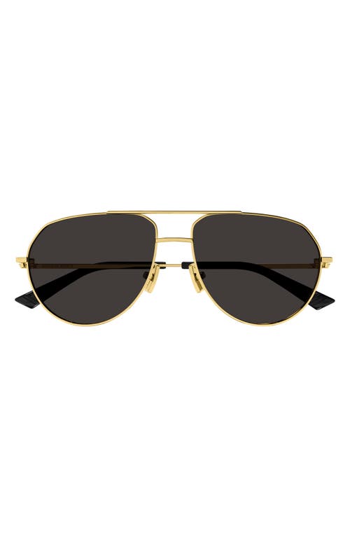 Bottega Veneta 57mm Pilot Sunglasses in Gold at Nordstrom