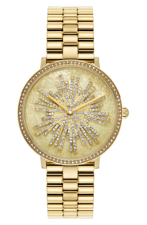 Shop Olivia Burton Ice Burst Bracelet Watch, 35mm In Gold/ivory