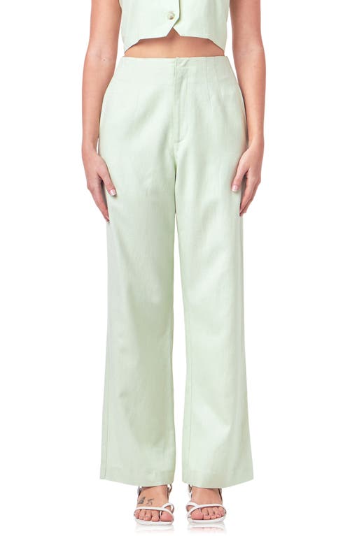 English Factory High Waist Wide Leg Pants in Green at Nordstrom, Size X-Small