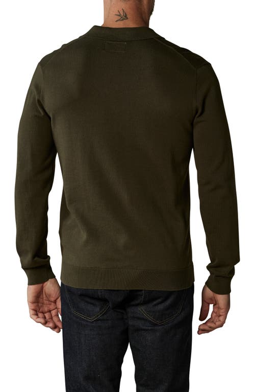 Shop The Normal Brand Robles Long Sleeve Polo Sweater In Alpine