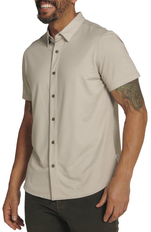 Shop 7 Diamonds Owen Solid Short Sleeve Performance Button-up Shirt In Rockridge