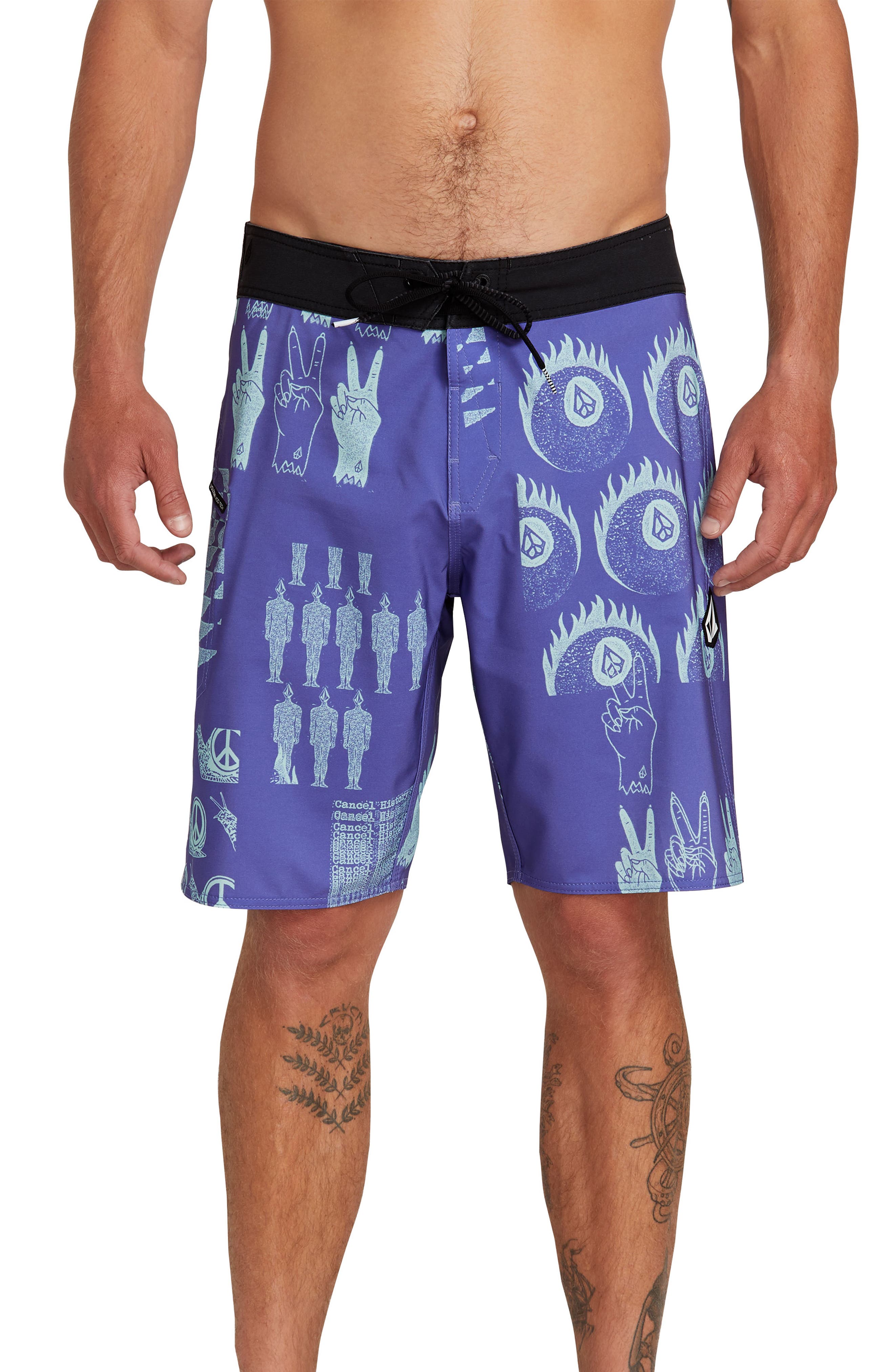 Volcom Tablet Mod 2.0 Board Shorts, Purple