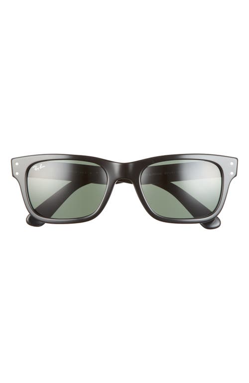 Ray Ban Ray-ban 55mm Rectangular Sunglasses In Black/green