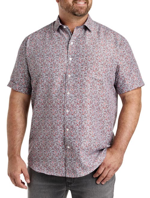 Shop Synrgy By Dxl Microfiber Floral Sport Shirt In Multi