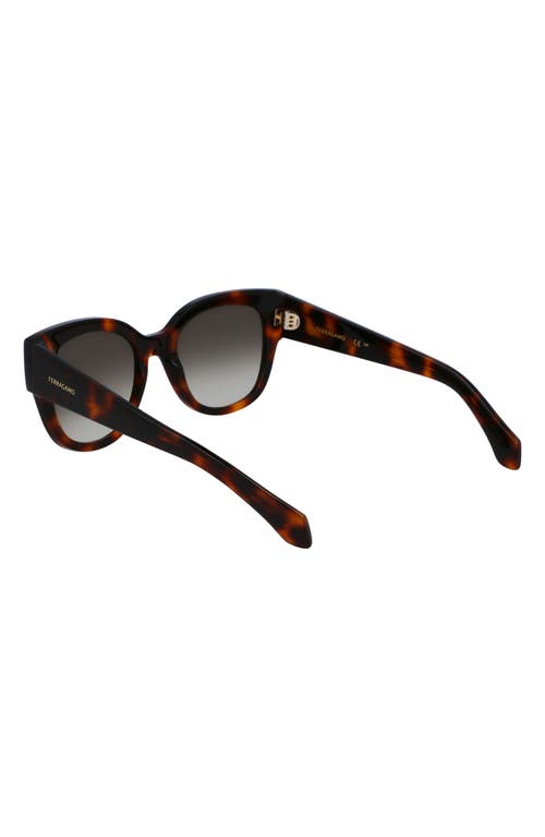 Shop Ferragamo Rivets Tea Cup 51mm Butterfly Sunglasses In Tortoise