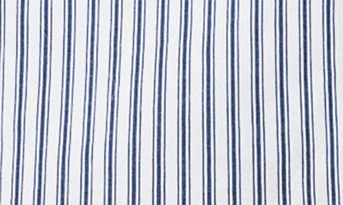 Petite Plume Men's Pima Cotton Stripe Long Pajama Set In Navy