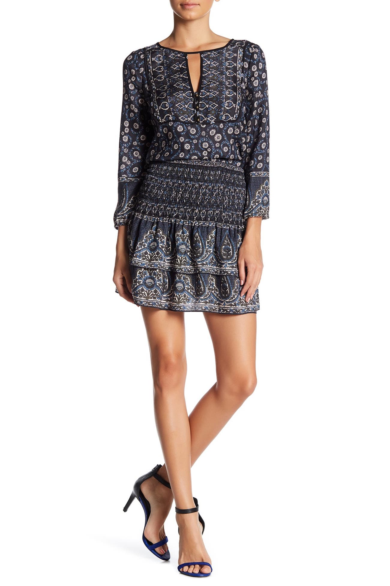 VERONICA BEARD | Printed Silk Boho Dress | Nordstrom Rack