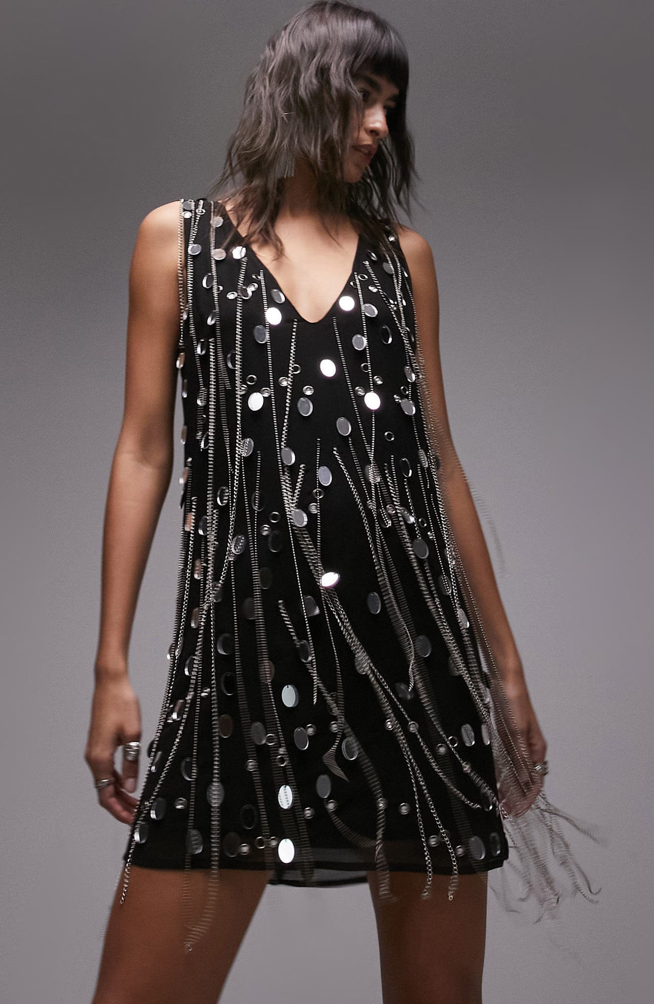 Topshop Embellished Dress