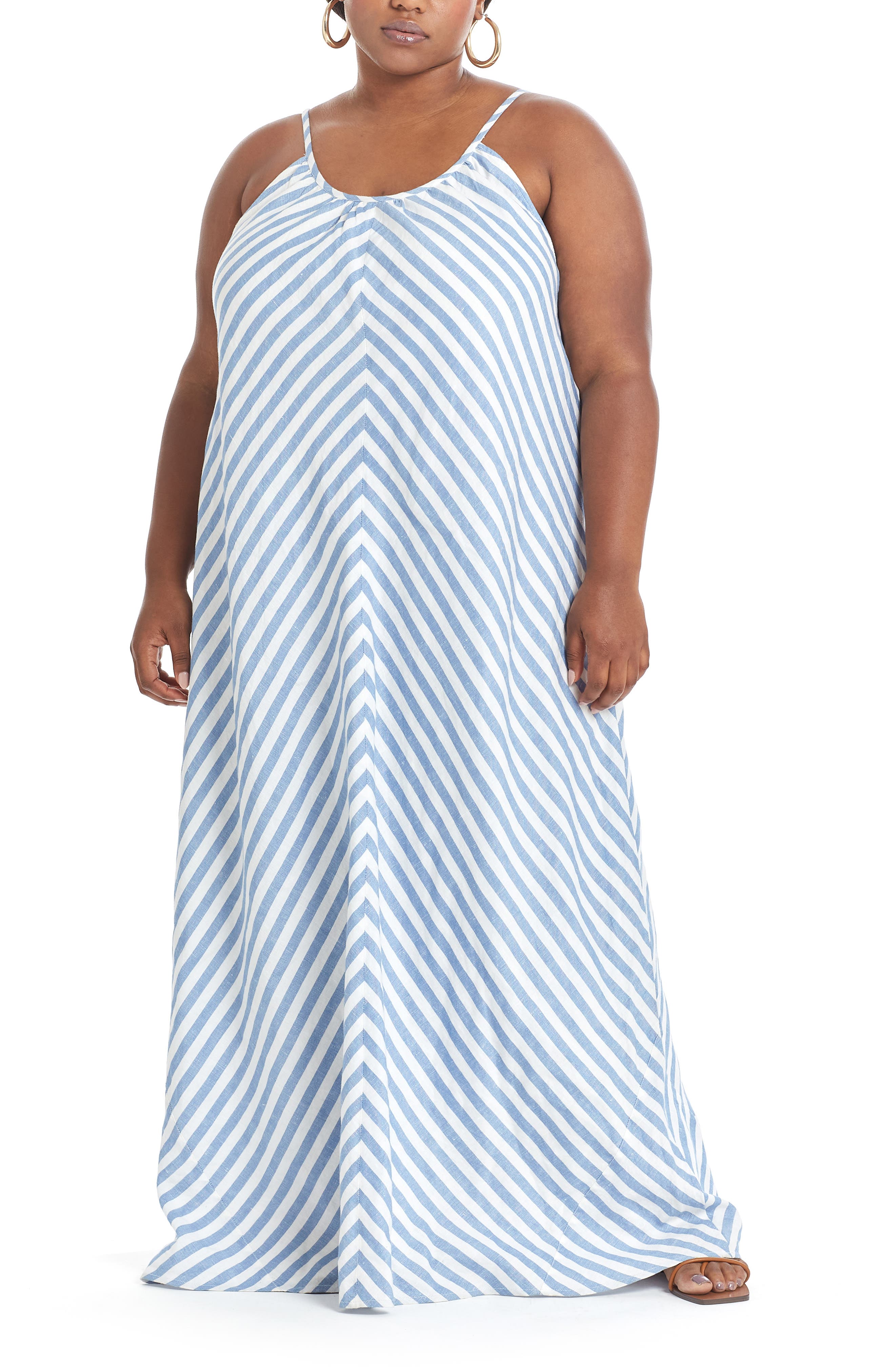 plus size white cami dress