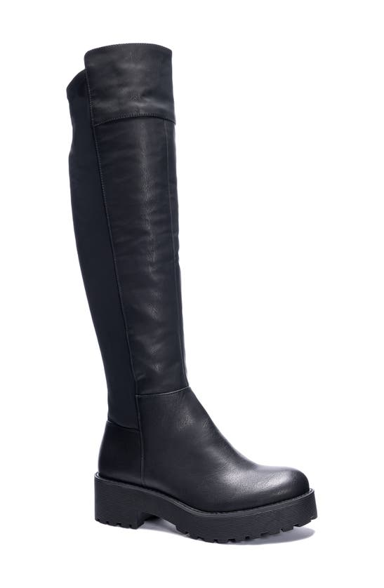 Dirty Laundry Manifest Over The Knee Boot In Black