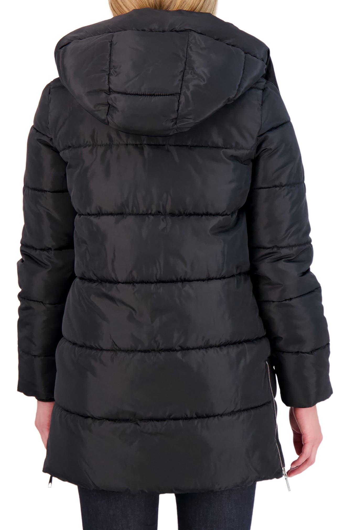 side zip puffer jacket