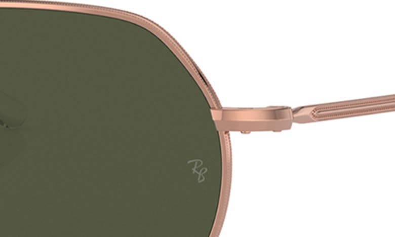 Shop Ray Ban Ray-ban Jack 53mm Round Sunglasses In Rose Gold