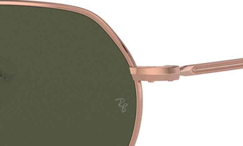 Ray Ban Jack 53mm Round Sunglasses In Rose Gold