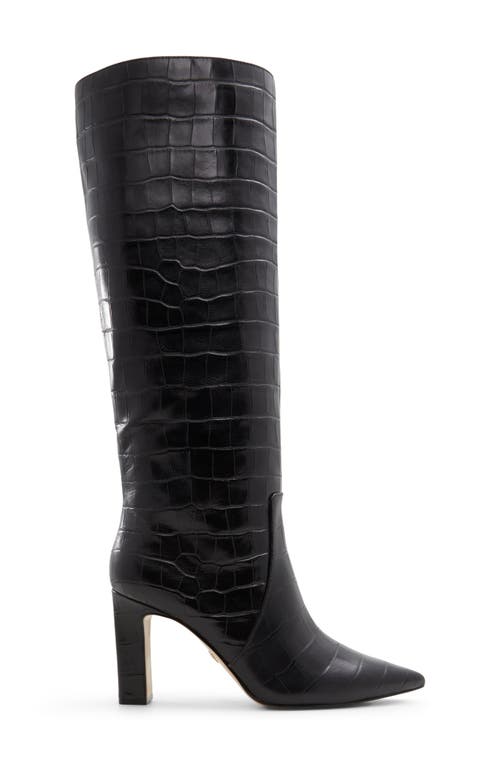 Shop Aldo Cadigoder Pointed Toe Knee High Boot In Black