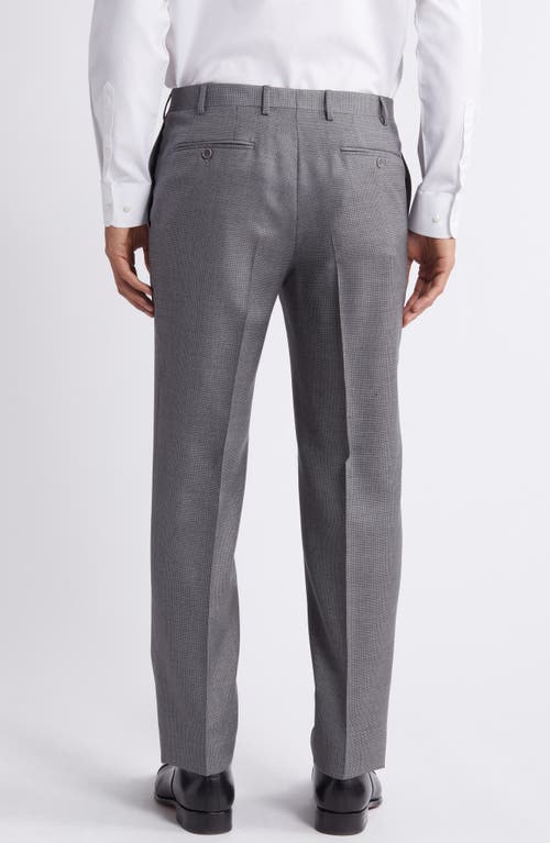 Shop Canali Siena Regular Fit Solid Wool Dress Pants In Light Grey