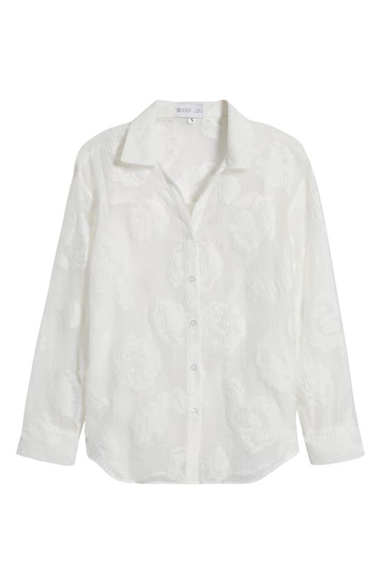 NIKKI LUND NIKKI LUND LIZ EMBROIDERED FLORAL BUTTON-UP SHIRT