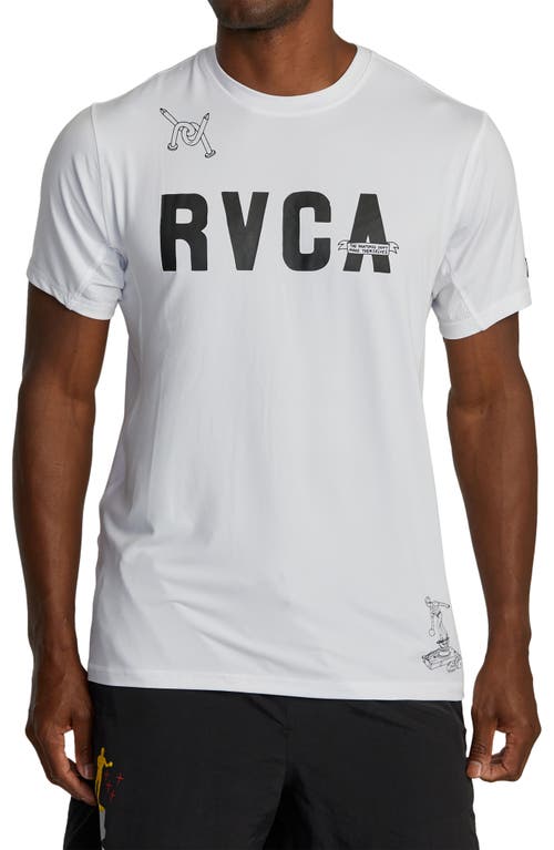 Shop Rvca Luke Vent Performance Graphic T-shirt In White