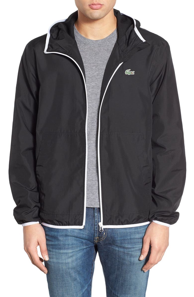 Lacoste Hooded Zip Front Jacket | Nordstrom