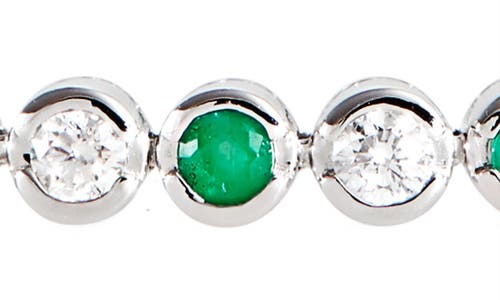 Valani Atelier Emerald & Diamond Tennis Bracelet In White Gold/emerald/diamond