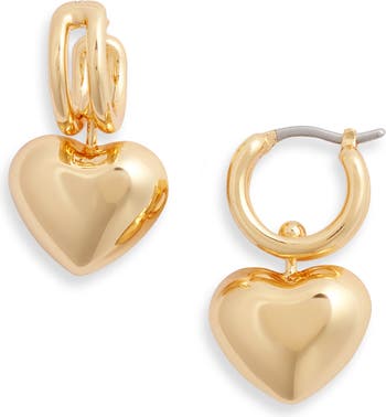 Valentines Heart Earrings, Heart Statement Earrings, Valentines Day Earrings,  Spring Earrings, Conversation Heart Earrings 