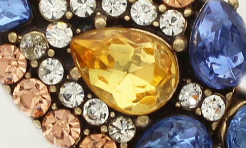 Shop Olivia Welles Amara Crystal Bracelet In Burnished Gold/topaz