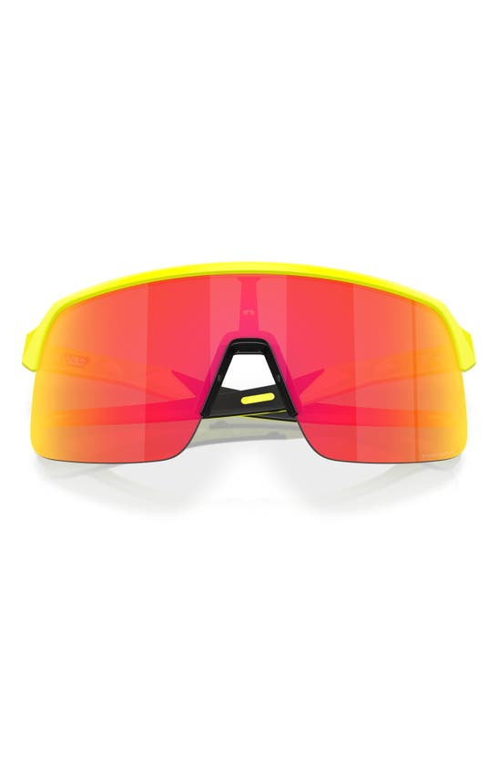 Shop Oakley Sutro Lite 139mm Prizm™ Semirimless Wrap Shield Sunglasses In Yellow