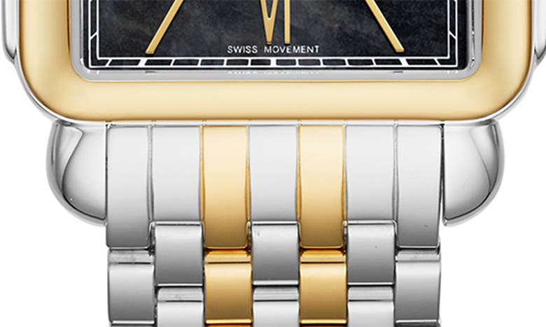 Shop Michele Deco Ii Diamond Bracelet Watch, 32mm In Two Tone